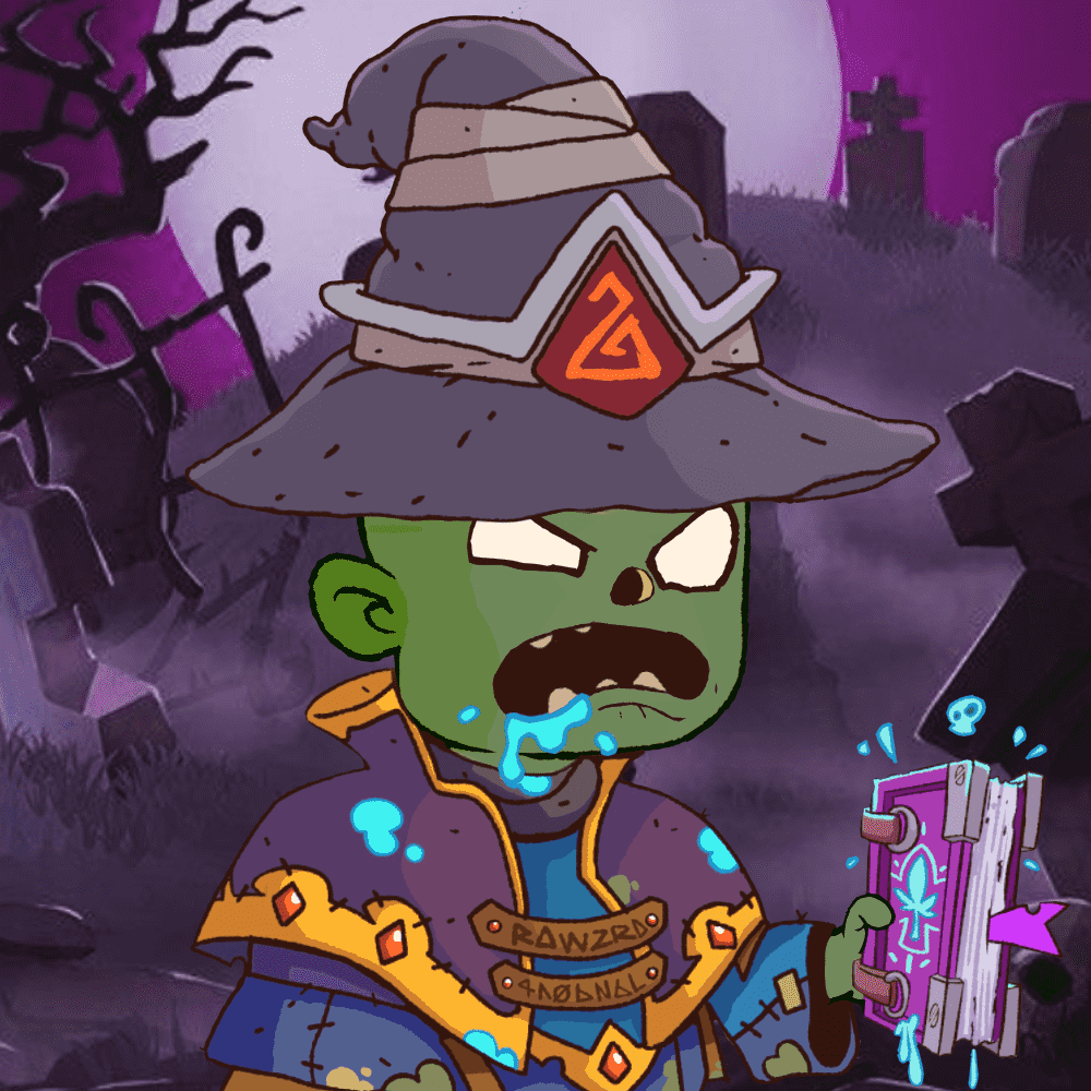 很久以前,一位传奇巫师因练习死灵术而被放逐,为了报复,他组建了一支亡灵军队并教他们魔法前 888 个完全免费,然后每个亡灵 0.005 个。 /nfts/undead-wzrds/undead-wzrds.png